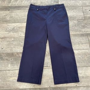 Talbots NWT Women's Wide Leg Pants High Waist Navy Size‎ 16 Petite